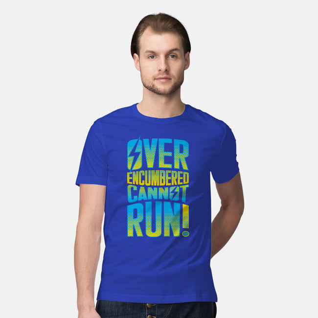 Overencumbered Cannot Run-Mens-Premium-Tee-rocketman_art