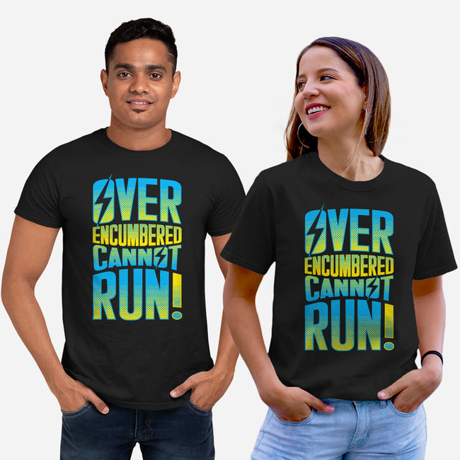 Overencumbered Cannot Run-Unisex-Basic-Tee-rocketman_art