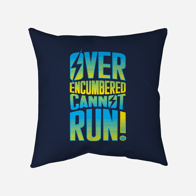 Overencumbered Cannot Run-None-Removable Cover w Insert-Throw Pillow-rocketman_art