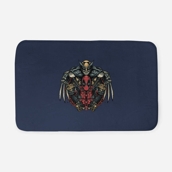 Double Trouble-None-Memory Foam-Bath Mat-glitchygorilla