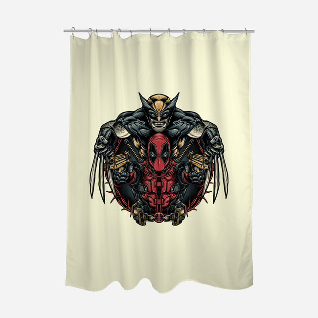 Double Trouble-None-Polyester-Shower Curtain-glitchygorilla