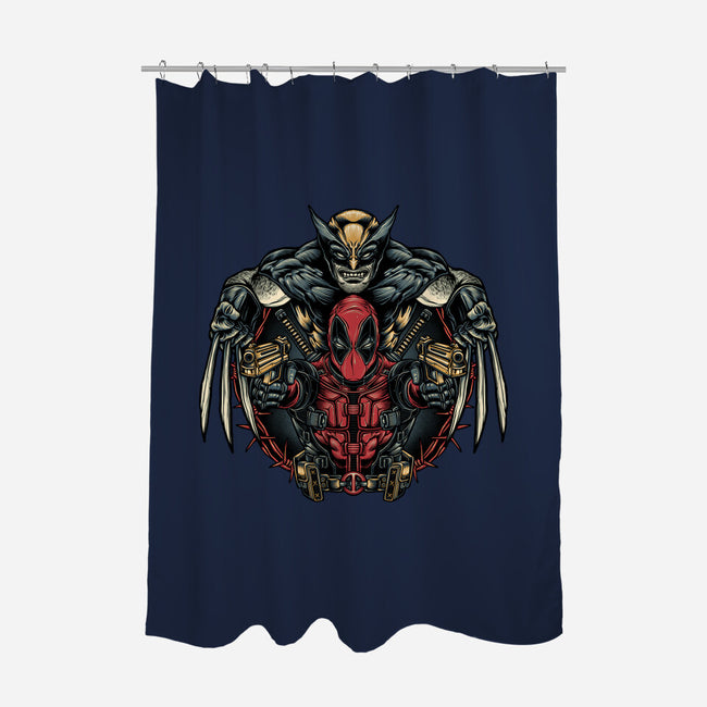 Double Trouble-None-Polyester-Shower Curtain-glitchygorilla