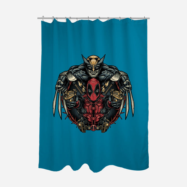 Double Trouble-None-Polyester-Shower Curtain-glitchygorilla