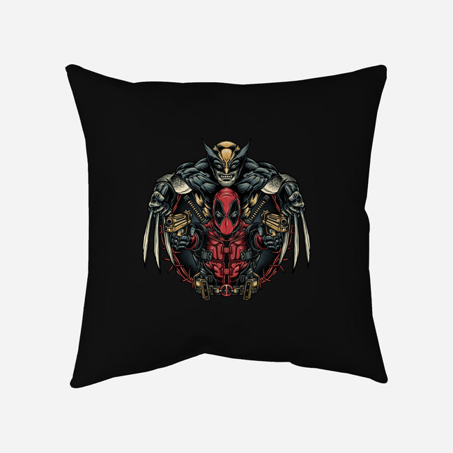 Double Trouble-None-Removable Cover w Insert-Throw Pillow-glitchygorilla