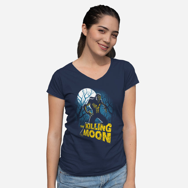 Killing Moon-Womens-V-Neck-Tee-Roni Nucleart