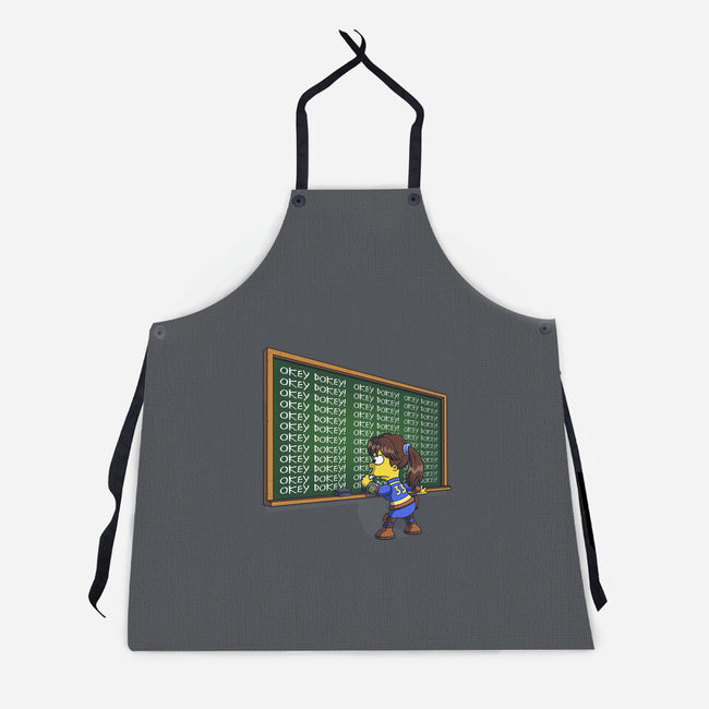 Okey Dokey-Unisex-Kitchen-Apron-Barbadifuoco