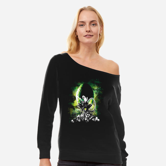 Extraterrorestrial-Womens-Off Shoulder-Sweatshirt-dalethesk8er