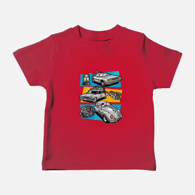 Fast And Curious Cars-Baby-Basic-Tee-Roni Nucleart