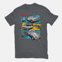 Fast And Curious Cars-Unisex-Basic-Tee-Roni Nucleart