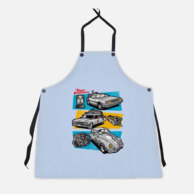 Fast And Curious Cars-Unisex-Kitchen-Apron-Roni Nucleart