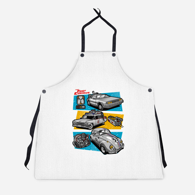 Fast And Curious Cars-Unisex-Kitchen-Apron-Roni Nucleart
