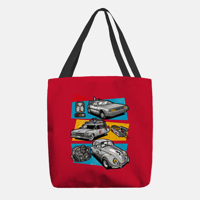 Fast And Curious Cars-None-Basic Tote-Bag-Roni Nucleart