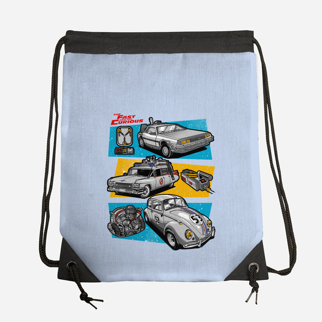 Fast And Curious Cars-None-Drawstring-Bag-Roni Nucleart