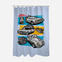 Fast And Curious Cars-None-Polyester-Shower Curtain-Roni Nucleart