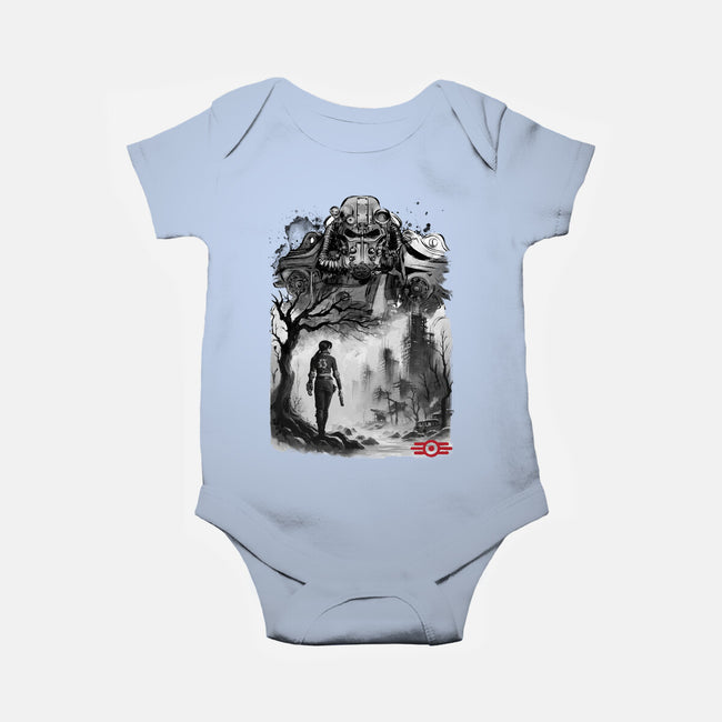 Welcome To The Wasteland-Baby-Basic-Onesie-DrMonekers
