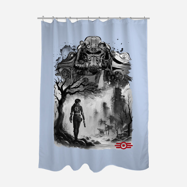 Welcome To The Wasteland-None-Polyester-Shower Curtain-DrMonekers