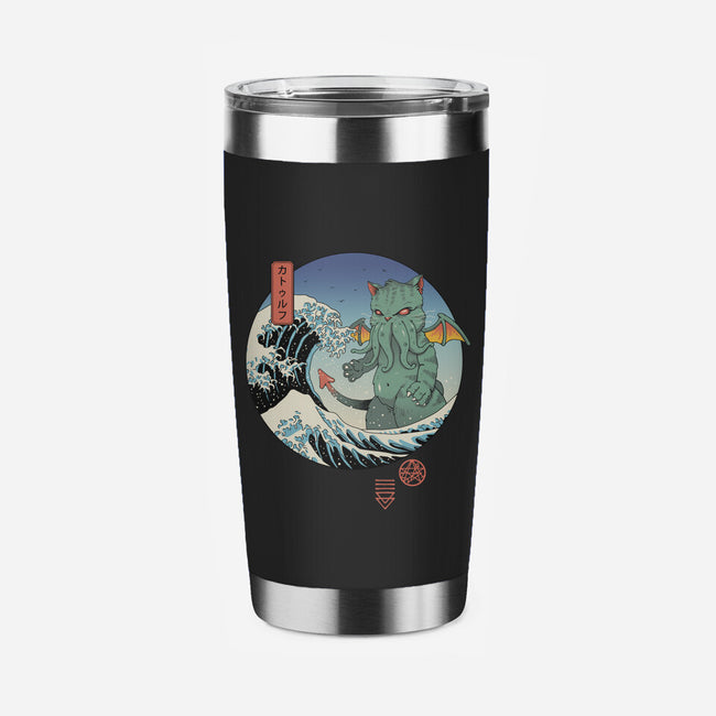 Great Cathulhu Wave-None-Stainless Steel Tumbler-Drinkware-vp021