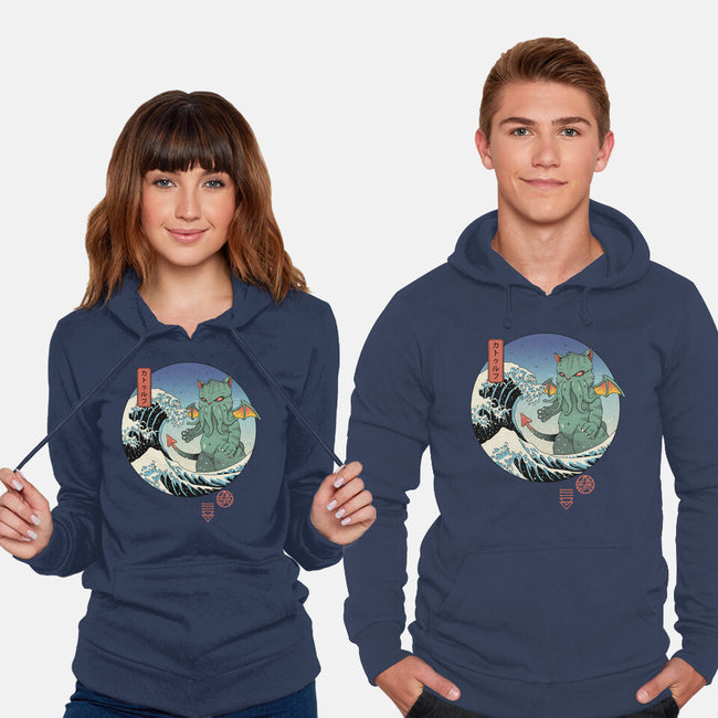 Great Cathulhu Wave-Unisex-Pullover-Sweatshirt-vp021