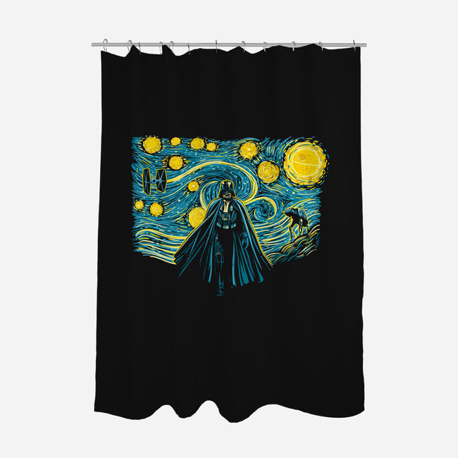 Starry Empire-None-Polyester-Shower Curtain-retrodivision