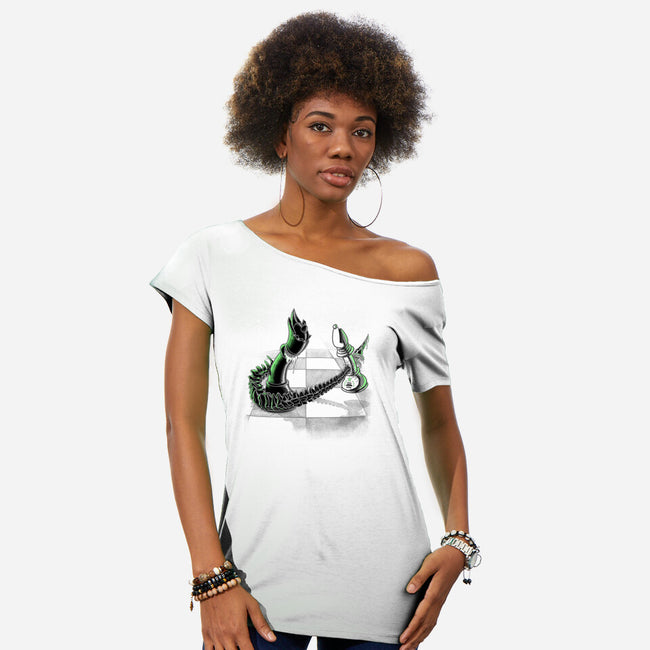 Queen Takes Bishop-Womens-Off Shoulder-Tee-Ibeenthere