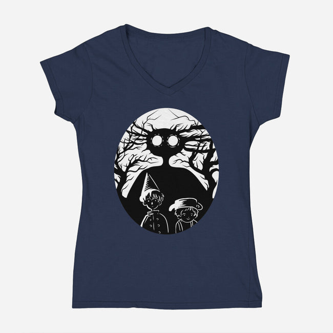 Silhouette Of Madness-Womens-V-Neck-Tee-nickzzarto