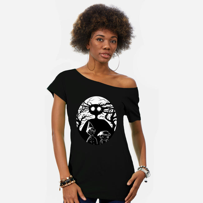 Silhouette Of Madness-Womens-Off Shoulder-Tee-nickzzarto