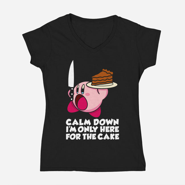 Calm Down-Womens-V-Neck-Tee-Xentee