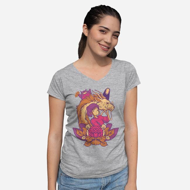 A Spirited Adventure-Womens-V-Neck-Tee-Gleydson Barboza