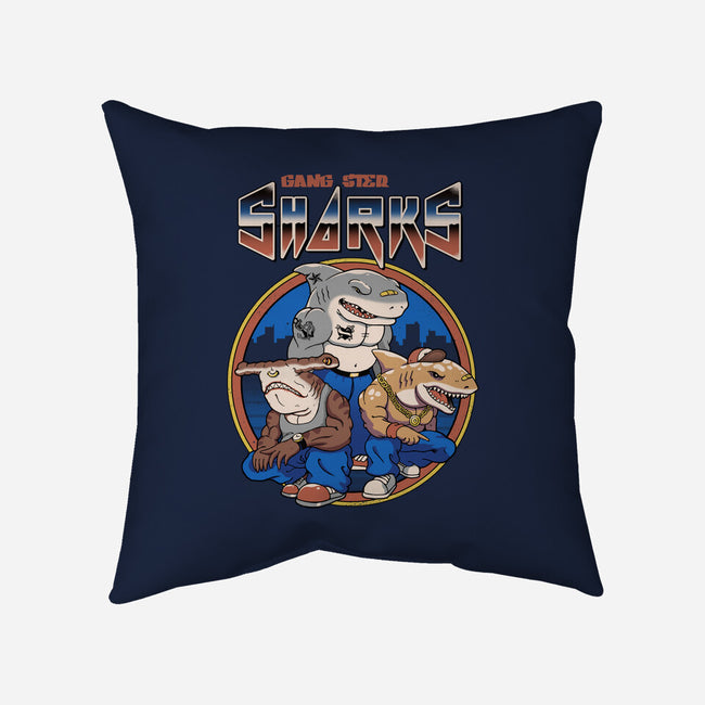 Gangster Sharks-None-Removable Cover-Throw Pillow-vp021