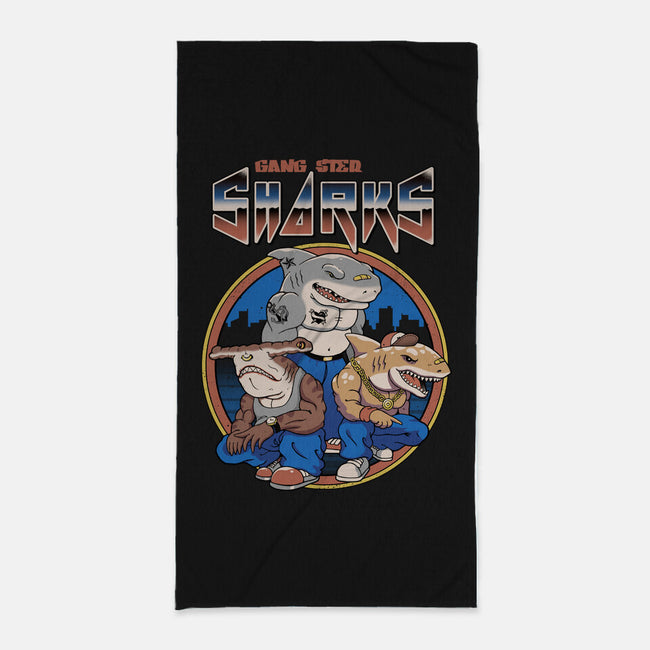 Gangster Sharks-None-Beach-Towel-vp021