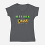 Nature Calls-Womens-V-Neck-Tee-Boggs Nicolas