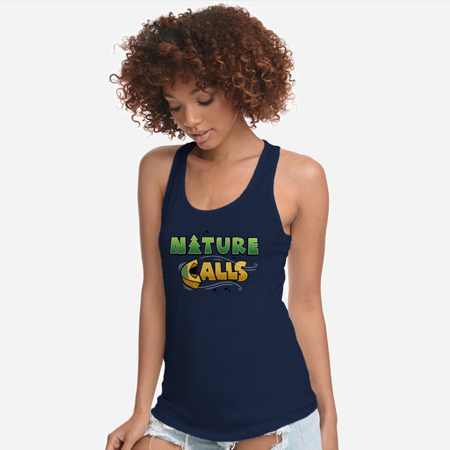 Nature Calls-Womens-Racerback-Tank-Boggs Nicolas