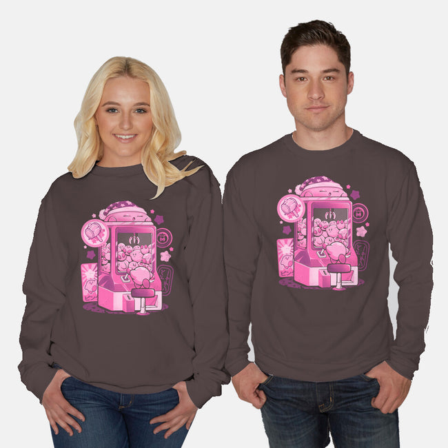 Pink Claw Machine-Unisex-Crew Neck-Sweatshirt-eduely
