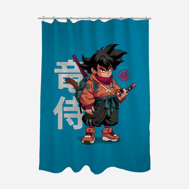 Samurai Dragon-None-Polyester-Shower Curtain-Bruno Mota
