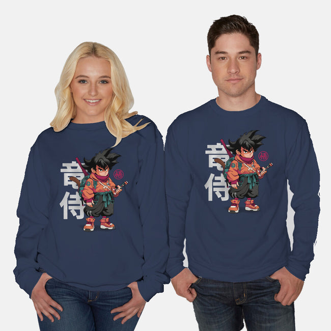 Samurai Dragon-Unisex-Crew Neck-Sweatshirt-Bruno Mota