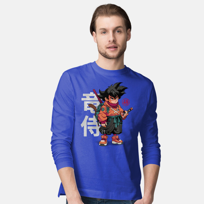 Samurai Dragon-Mens-Long Sleeved-Tee-Bruno Mota