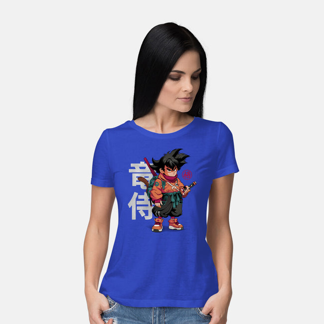 Samurai Dragon-Womens-Basic-Tee-Bruno Mota