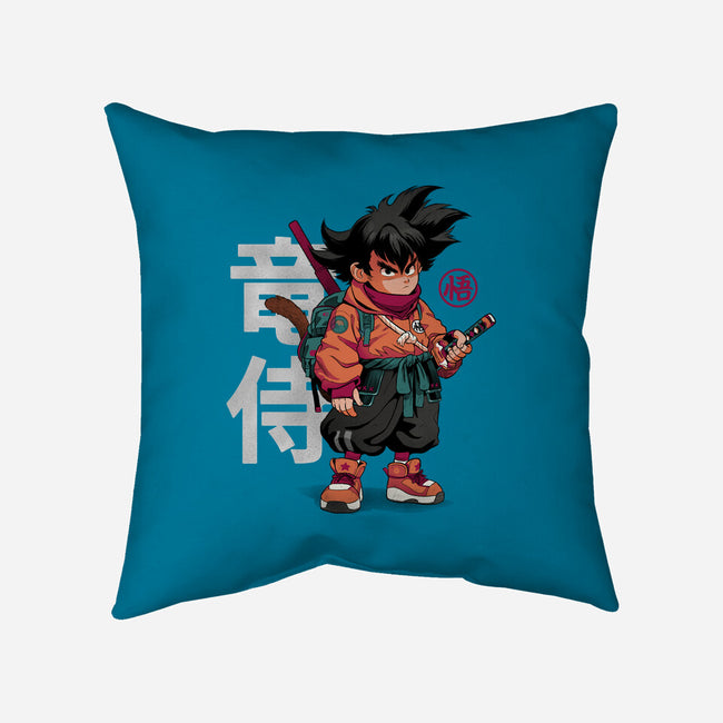 Samurai Dragon-None-Removable Cover-Throw Pillow-Bruno Mota