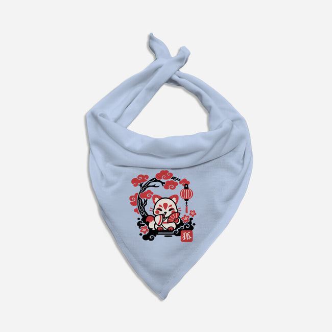 Kokeshi Kitsune-Cat-Bandana-Pet Collar-NemiMakeit