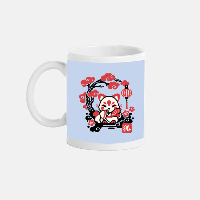 Kokeshi Kitsune-None-Mug-Drinkware-NemiMakeit