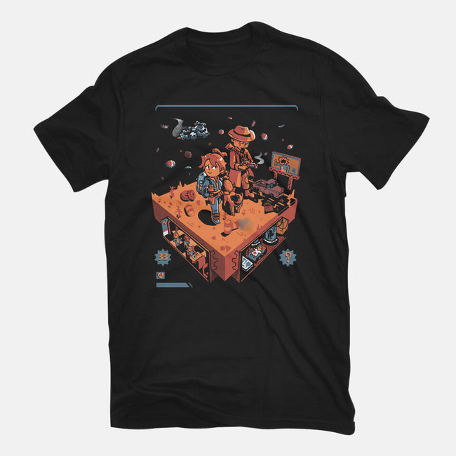 Isometric Fallout Wasteland-Womens-Fitted-Tee-Heyra Vieira