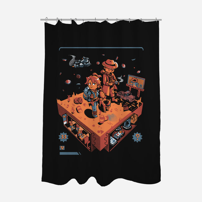 Isometric Fallout Wasteland-None-Polyester-Shower Curtain-Heyra Vieira