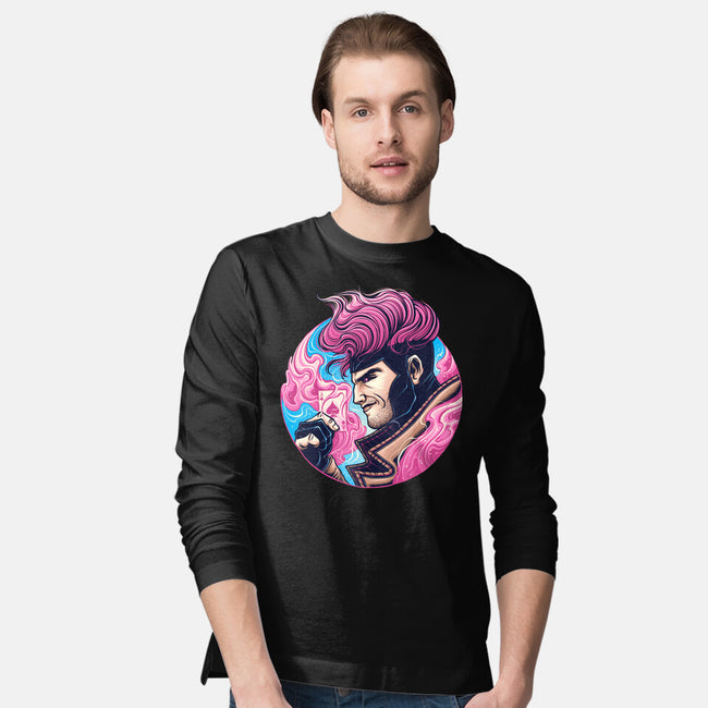 Master Of Cards-Mens-Long Sleeved-Tee-glitchygorilla