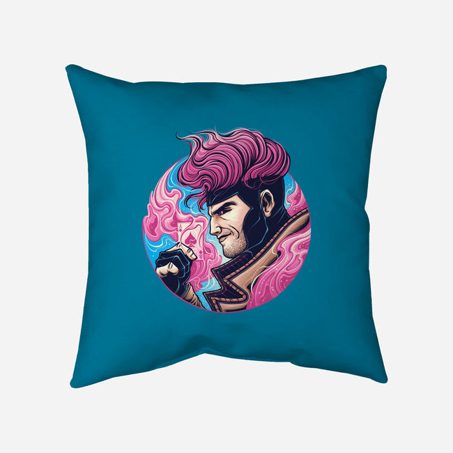 Master Of Cards-None-Removable Cover-Throw Pillow-glitchygorilla