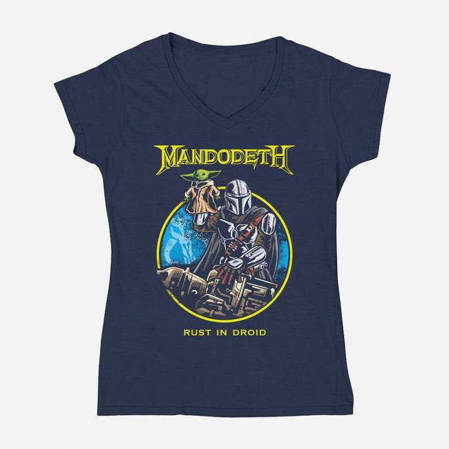 Mandodeth-Womens-V-Neck-Tee-arace