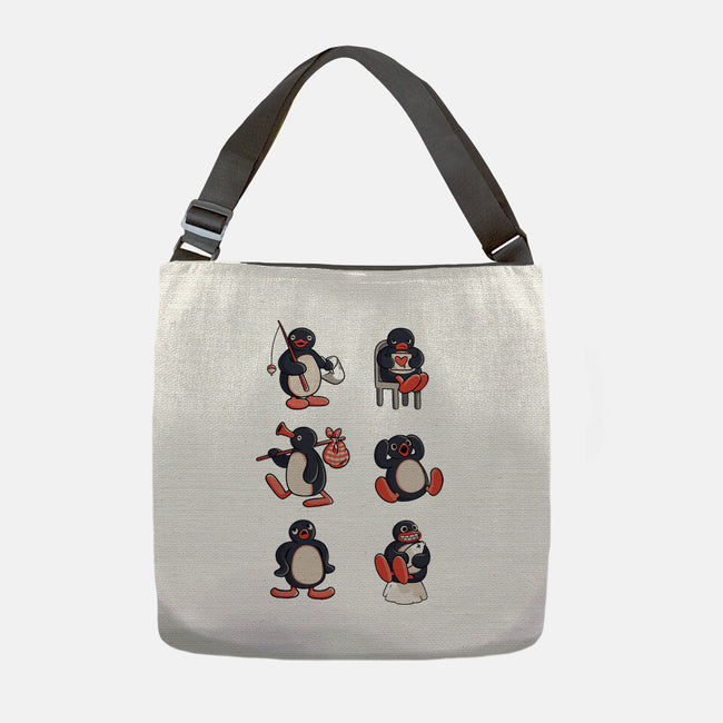 Penguin Moods-None-Adjustable Tote-Bag-Arigatees