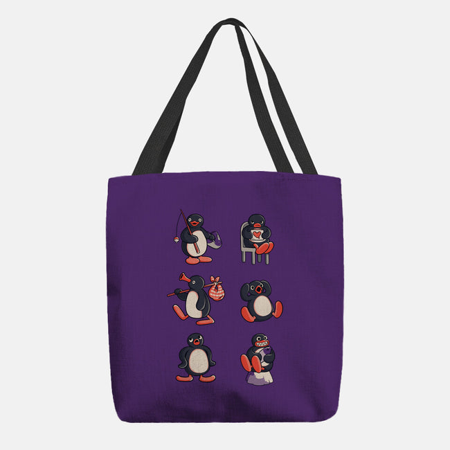 Penguin Moods-None-Basic Tote-Bag-Arigatees