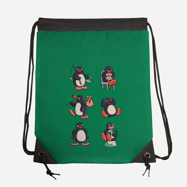 Penguin Moods-None-Drawstring-Bag-Arigatees