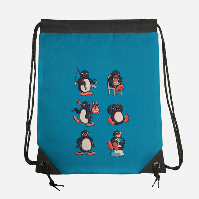 Penguin Moods-None-Drawstring-Bag-Arigatees