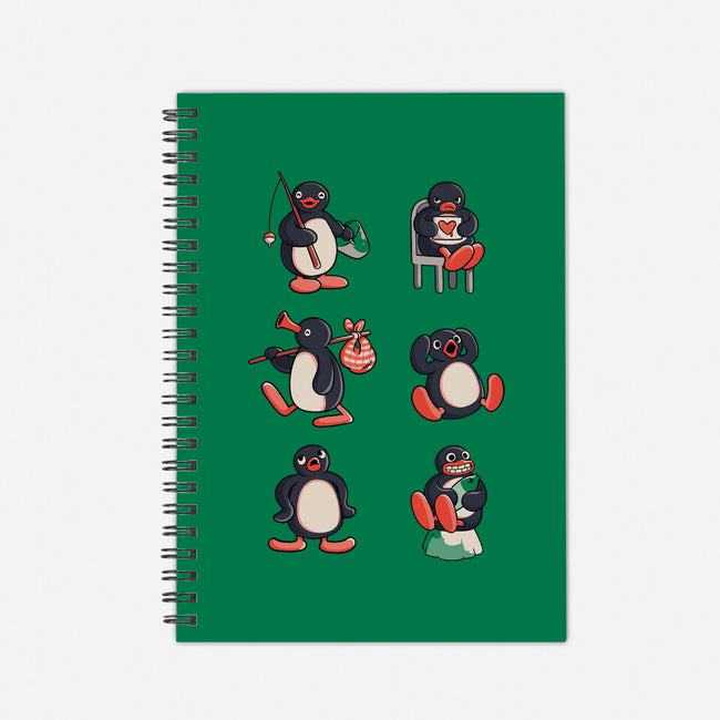 Penguin Moods-None-Dot Grid-Notebook-Arigatees